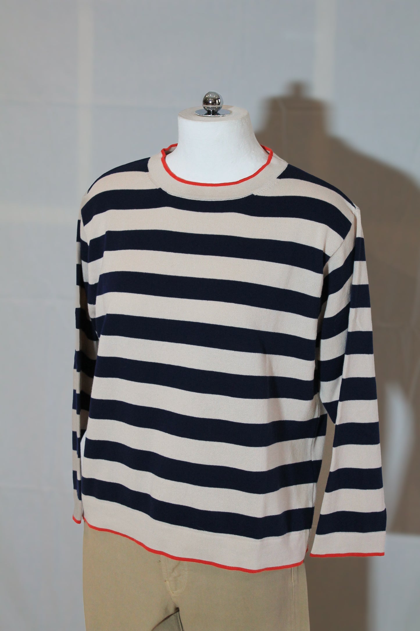 Maglia girocollo a righe